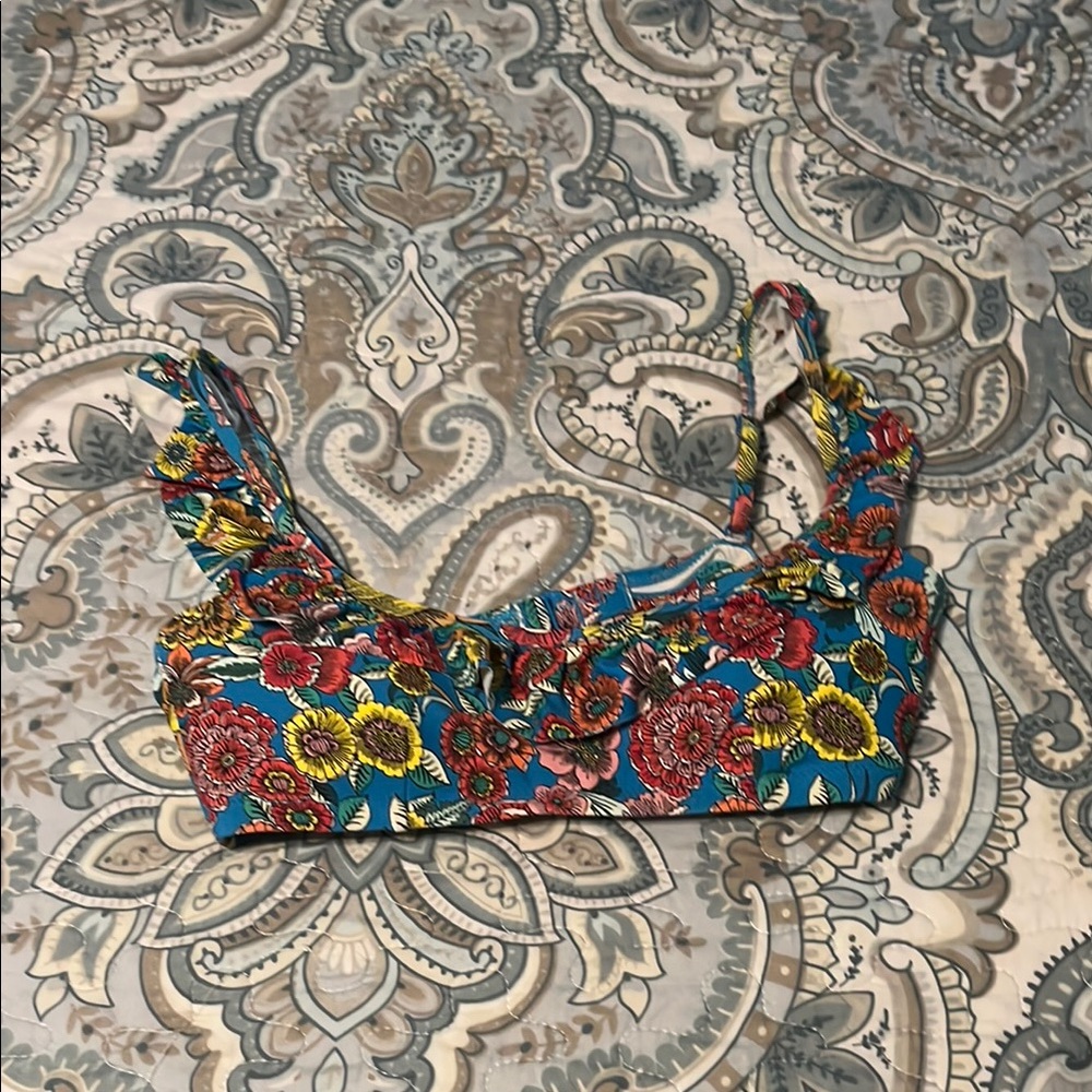 J.Crew Ruffle bikini top